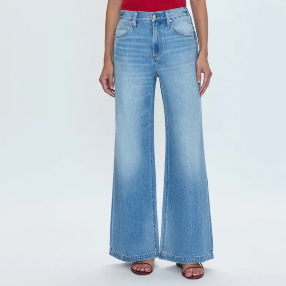 Jadyn Low Slung Palazzo Jean - Major